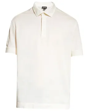 White Cotton Polo Shirt