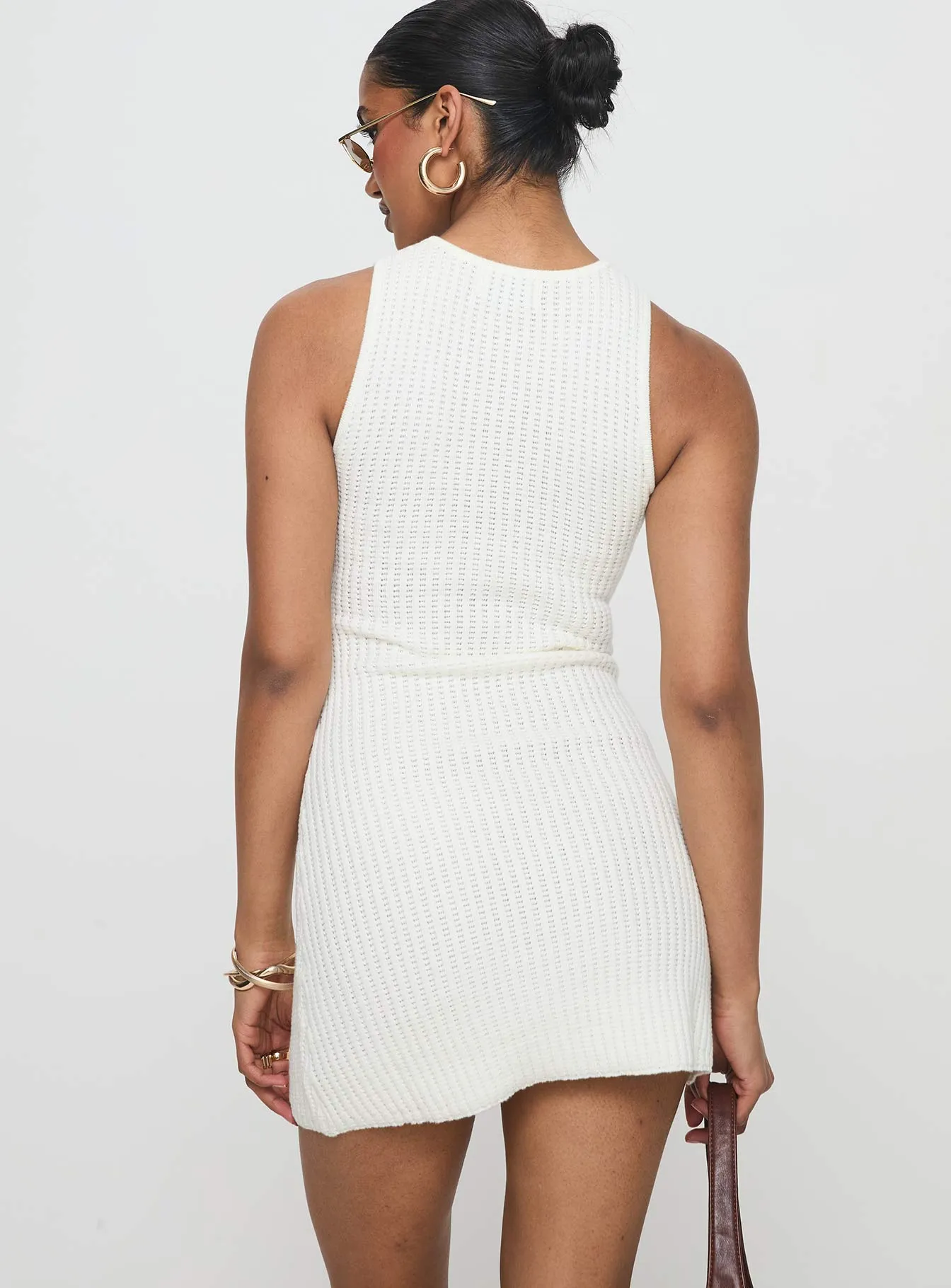 White Mini Manicotti Dress in search.