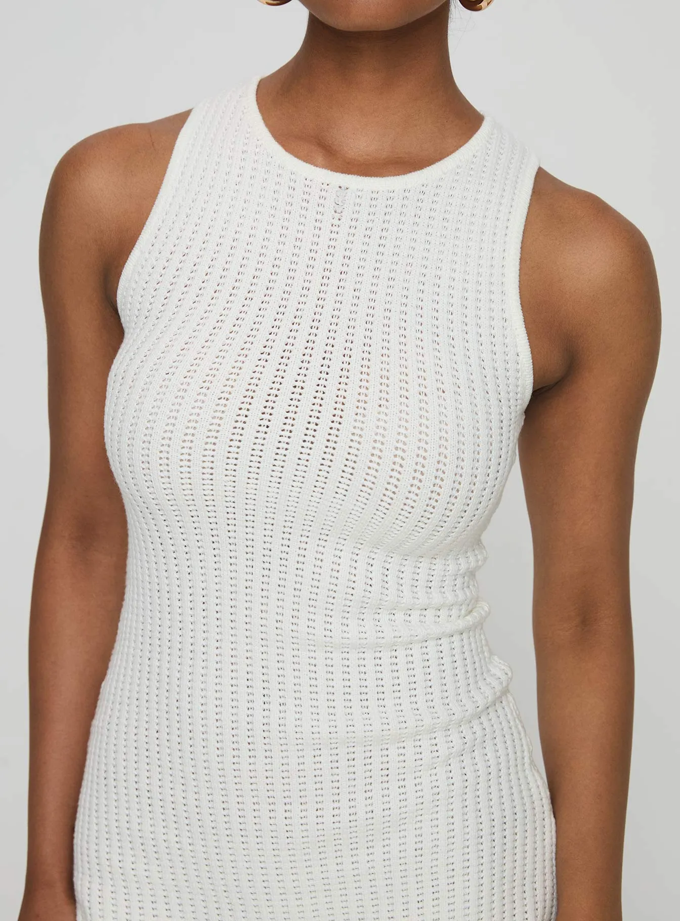 White Mini Manicotti Dress in search.