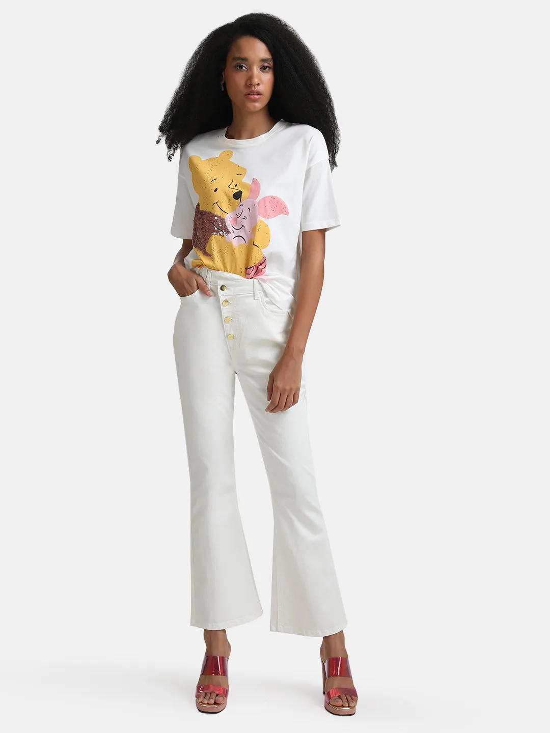 Disney Winnie The Pooh T-Shirt with Sequin Detail