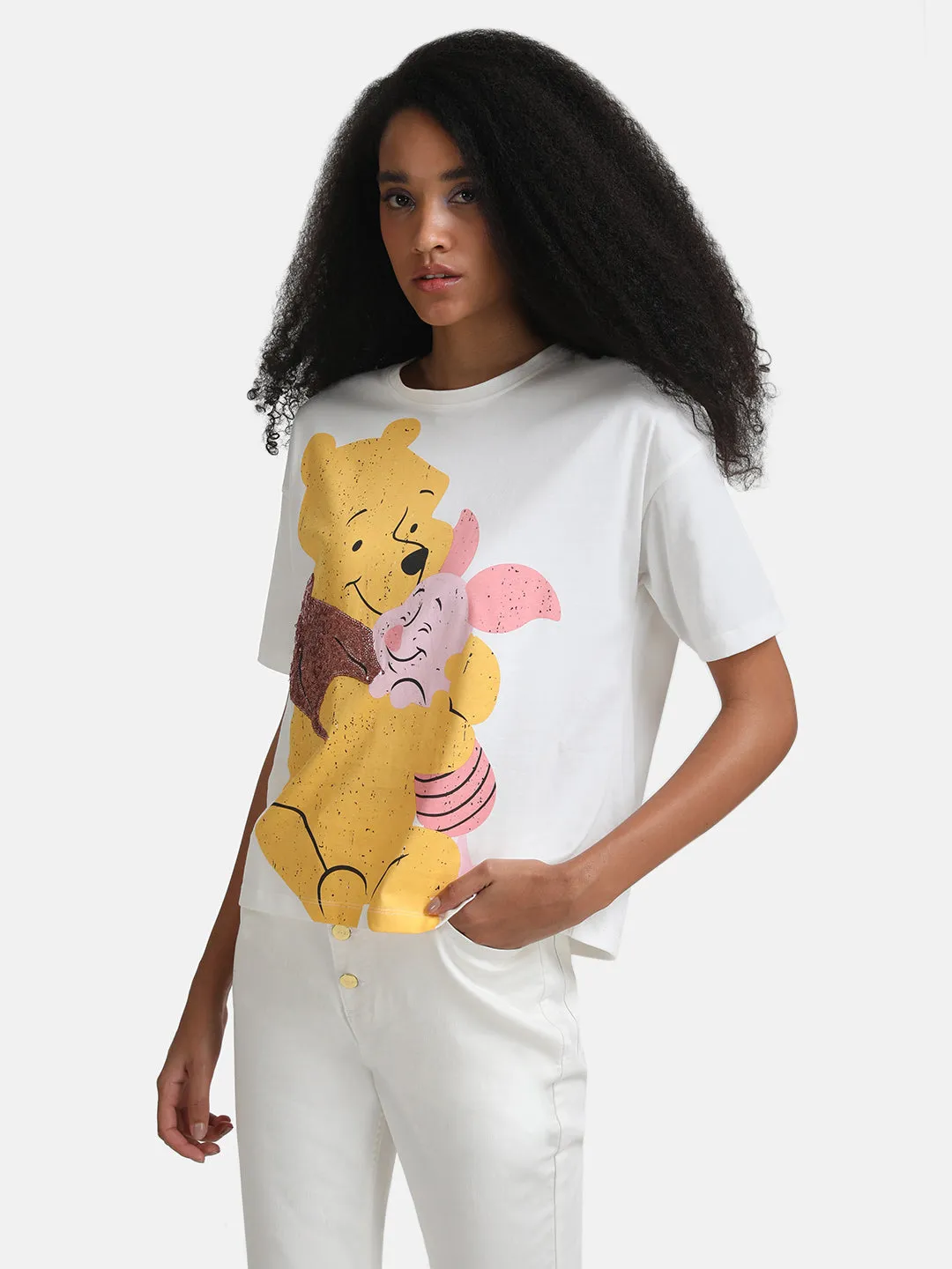 Disney Winnie The Pooh T-Shirt with Sequin Detail