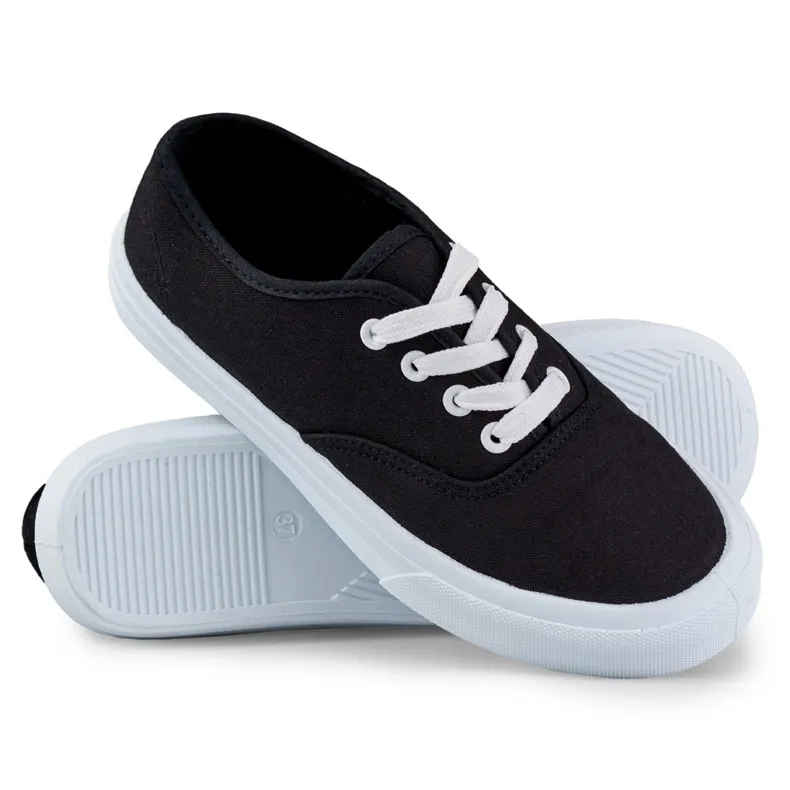 Women's black sneakers