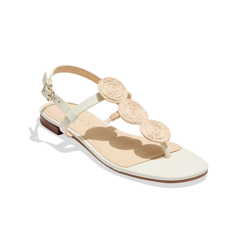 Worth Raffia Flat Sandal