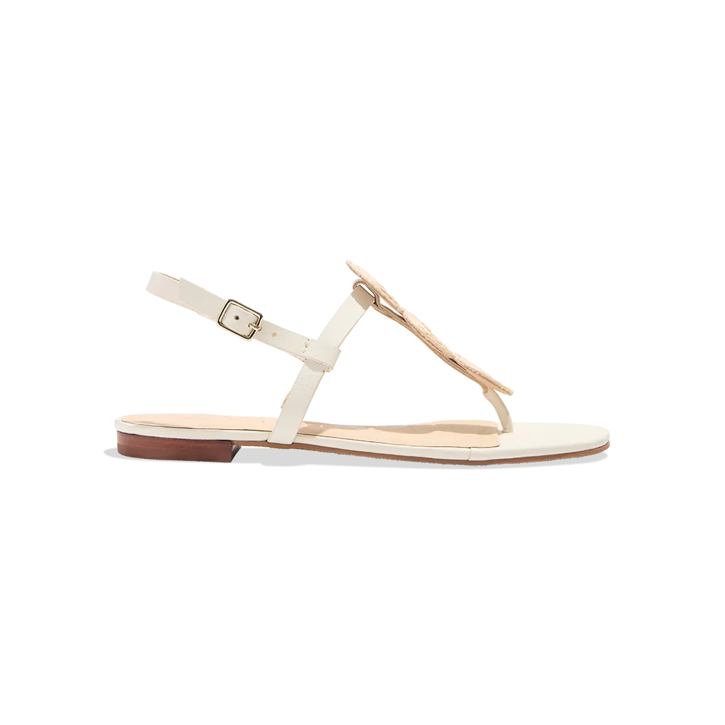 Worth Raffia Flat Sandal