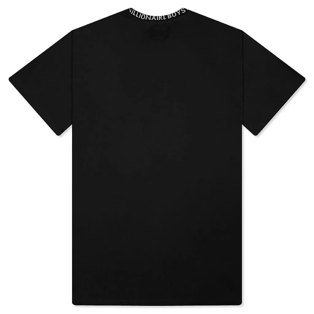 Black Short Sleeve Knit Tee Wrap