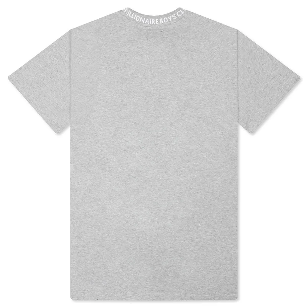 Heather Grey Wrapped Short Sleeve Knit Tee