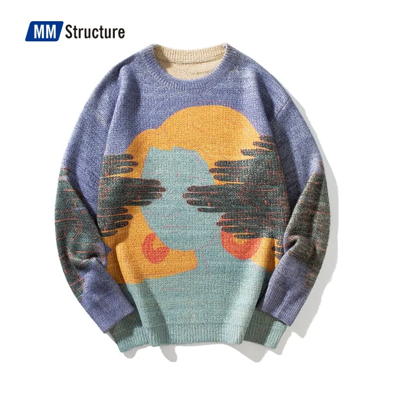 Men's Oversize Ugly Sweater Pullover High Quality Crewneck