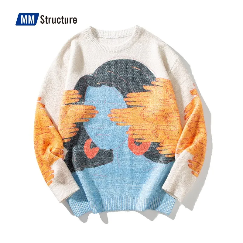 Men's Oversize Ugly Sweater Pullover High Quality Crewneck