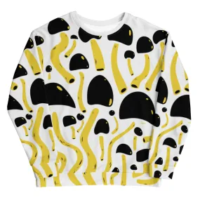 Upcycled Yellow Mushroom Sweatshirt