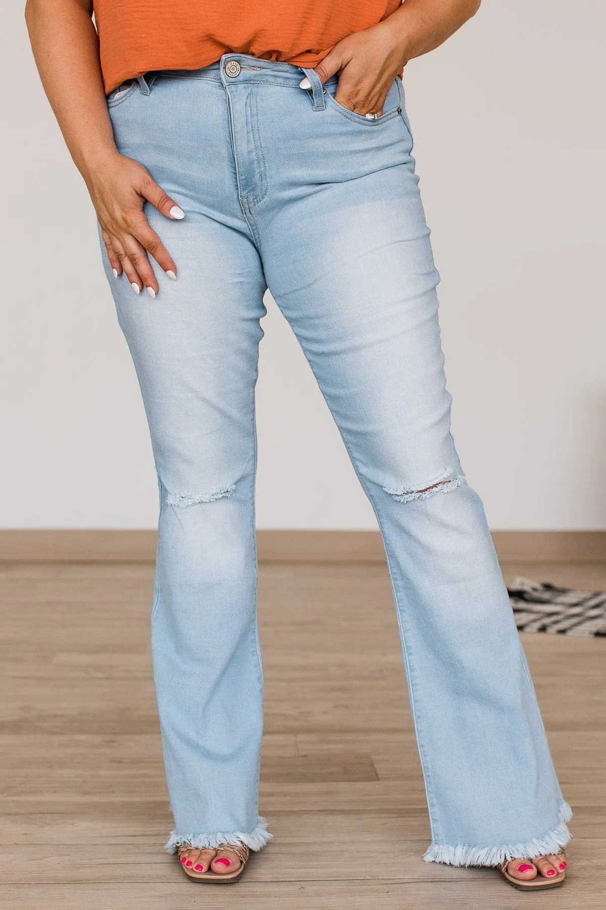 YMI High-Rise Flare Jeans- Marina Wash