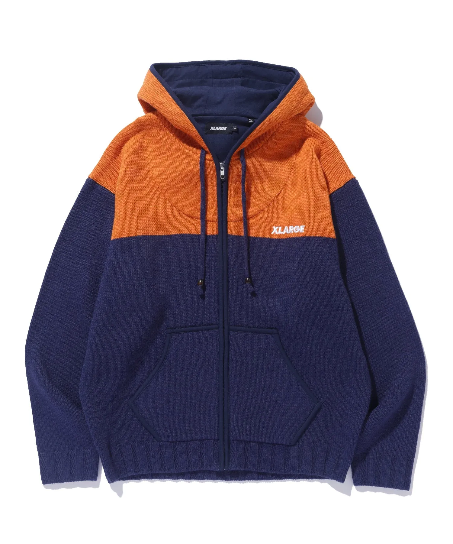 ZIP UP HOODED KNIT